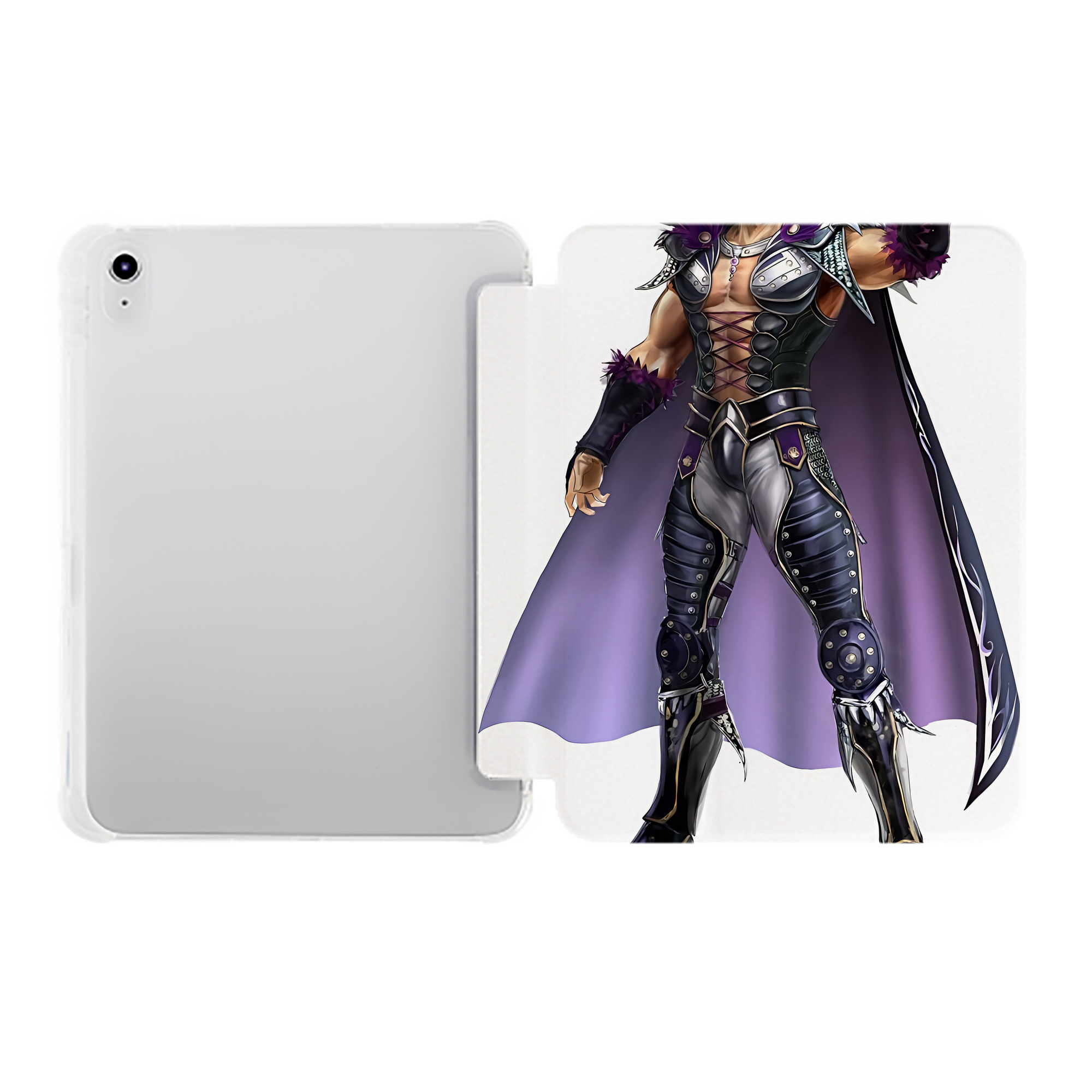 （画像用） 北斗の拳 Fist of the North Star IPad ケース ペン収納付き 三つ折りスタンド PUレザー×シリコン 対応機種9.5/10.5/10.9インチ